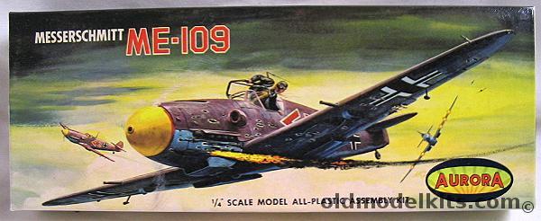 Aurora 1/46 Messerschmitt Me-109 - (Bf-109), 55-100 plastic model kit